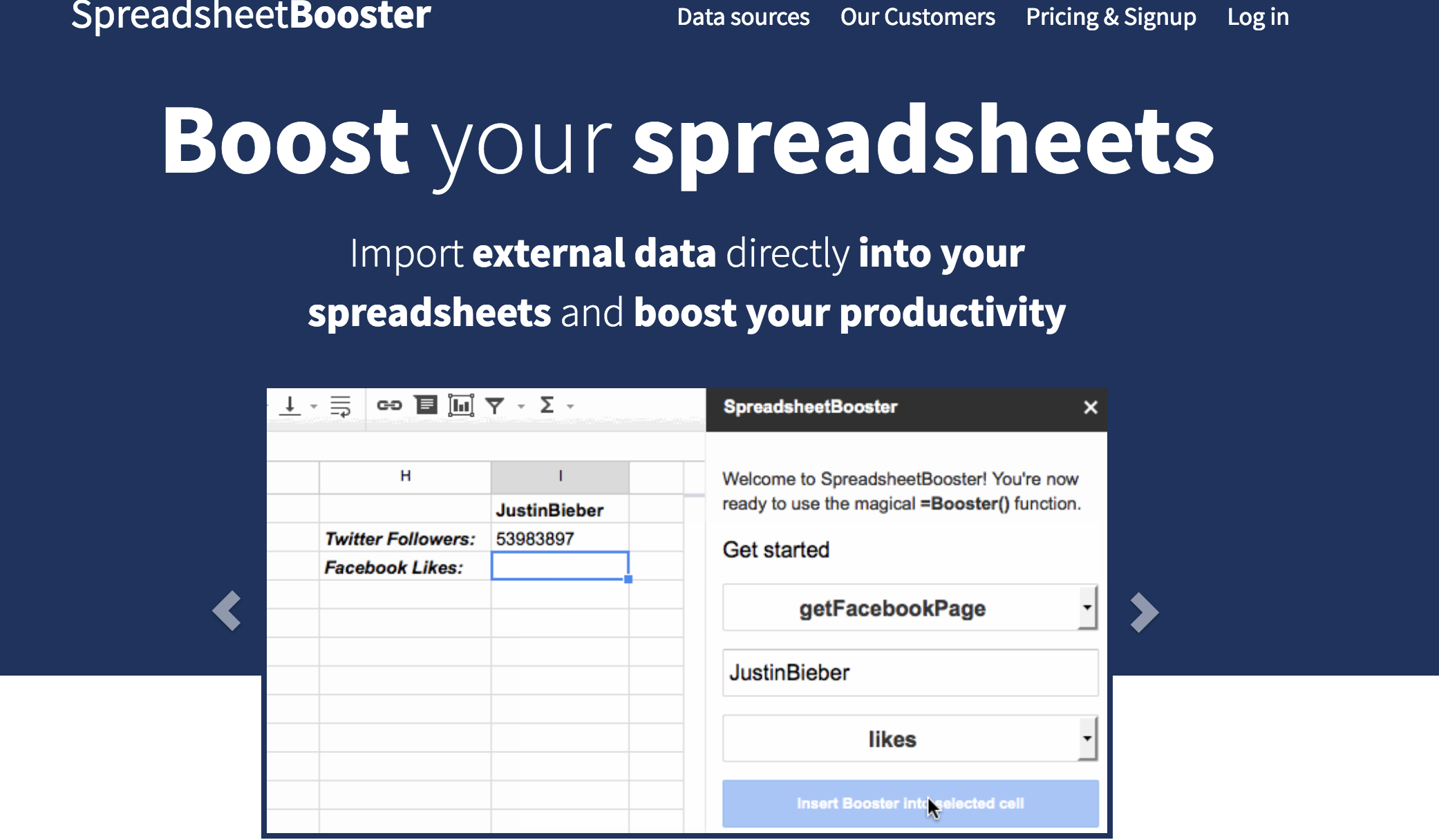Spreadsheet Booster